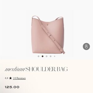 NWT SAMARA Medium Shoulder Bag Peony Pink Handbag Vegan Leather